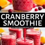 Pin image for Cranberry Smoothie.