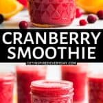 2nd Pin image for Cranberry Smoothie.
