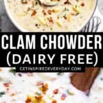 Pin for Dairy Free Clam Chowder.