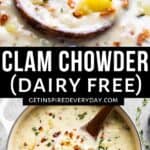 3rd Pin for Dairy Free Clam Chowder.
