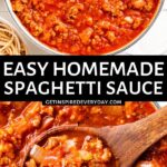 Pin for Easy Homemade Spaghetti Sauce.