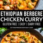 PIn image Ethiopian Berbere Chicken Curry.