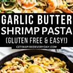 3rd Pin image for Garlic Butter Shrimp Pasta.