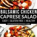 3rd Pin image for Grilled Balsamic Chicken topped with Caprese Salad.