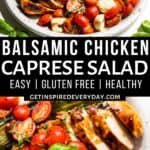 2nd Pin image for Grilled Balsamic Chicken topped with Caprese Salad.