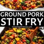 3rd Pin image for Ground Pork Stir Fry.