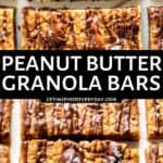 2nd Pin image for Peanut Butter Granola Bars.