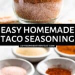 Pin image for Easy Homemade Taco Seasoning.