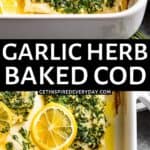 Pin image for Baked Cod.