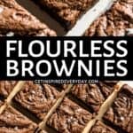 3rd Pin image for Flourless Brownies.