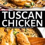 Pin image for Tuscan Chicken.