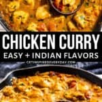 Pin image for Easy Chicken Curry.