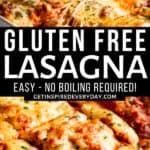2nd Pin image for Gluten Free Lasagna.