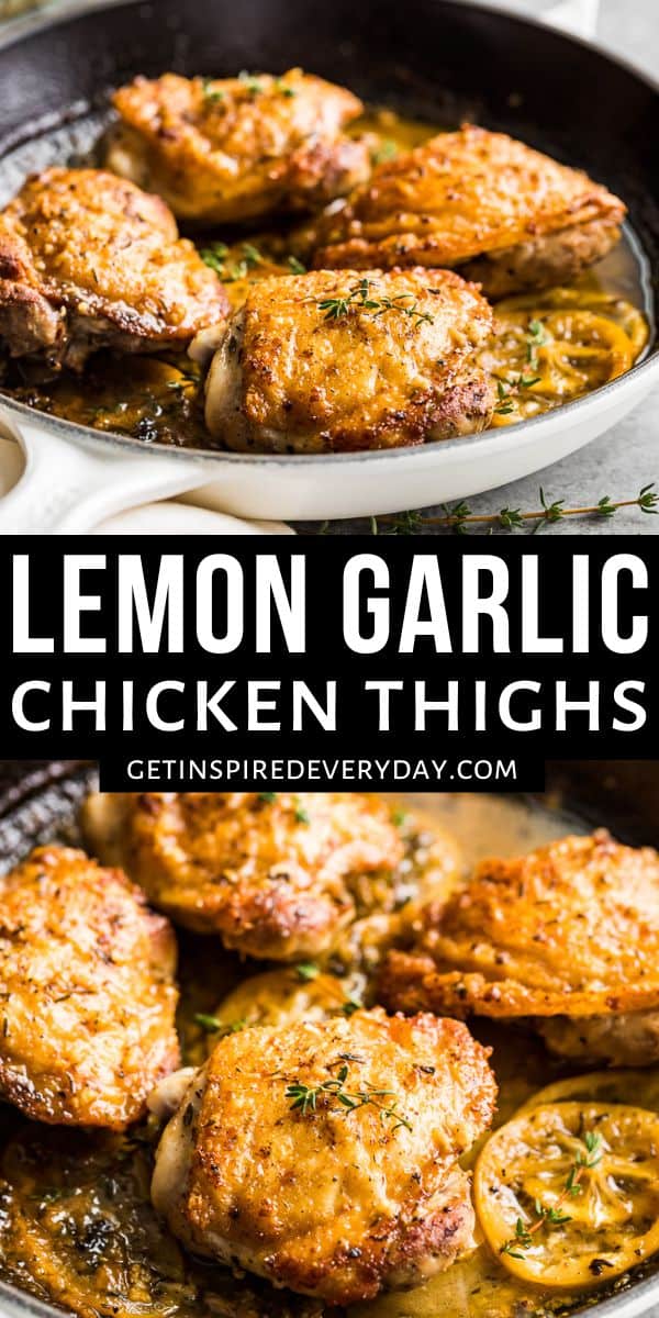 Skillet Lemon Garlic Chicken Thighs | Get Inspired Everyday!