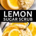 Pin image for Lemon Sugar Scrub.