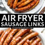 3rd Pin image for Air Fryer Sausage Links.