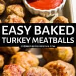 3rd Pin image for Baked Turkey Meatballs.