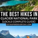 Pin image for Best Hikes in Glacier.