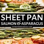 Pin image for Sheet Pan Salmon and Asparagus.