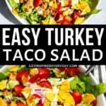 Pin image for Turkey Taco Salad.