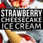 2nd Pin image for Strawberry Cheesecake Ice Cream.