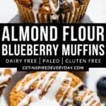 2nd Pin image for Almond Flour Blueberry Muffins.