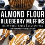 3rd Pin image for Almond Flour Blueberry Muffins.
