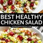 Pin image for healthy Chicken Salad.