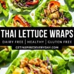 Pin image for Thai Lettuce Wraps.