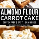Pinterest image for Almond Flour Carrot Cake.