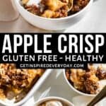 Pinterest image for gluten free apple crisp.