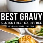 Pinterest image for gluten free gravy.