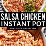 Pinterest image for salsa chicken.