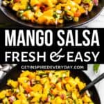 PInterest image for mango salsa.
