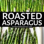 Pinterest image for roasted asparagus.