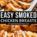 Pin image for smoked chicken breasts.