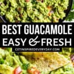 PInterest image for the Best Guacamole.
