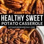 Pinterest image for paleo sweet potato casserole.