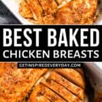 PInterest image for Best Baked Chicken Breasts.