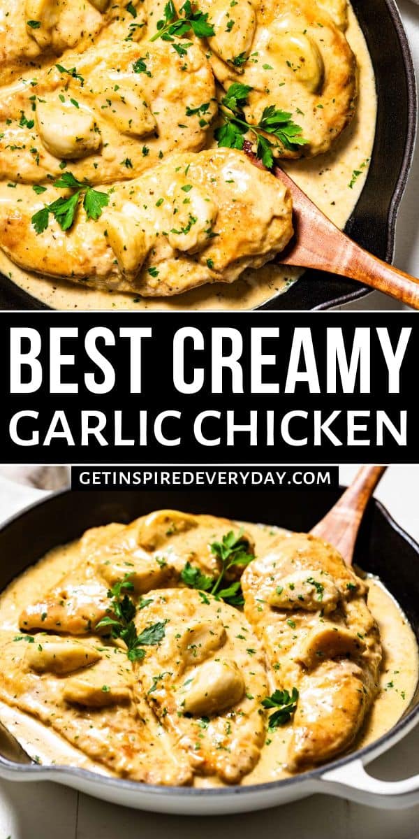 Creamy Garlic Chicken (dairy free option!) | Get Inspired Everyday!