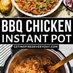 Pinterest image for Instant Pot BBQ Chicken.