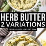 Pinterest image for herb butter.