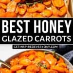 Pinterest image for Honey Glazed Carrots.