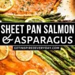Pinterest image for Salmon and Asparagus.