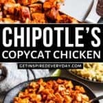 Pinterest image for Chipotle Chicken copycat recipe.