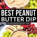 Pinterest image for Peanut Butter Dip.