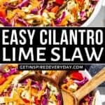 Pinterest image for Cilantro Lime Slaw.