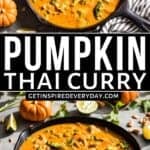Pinterest image for pumpkin curry.